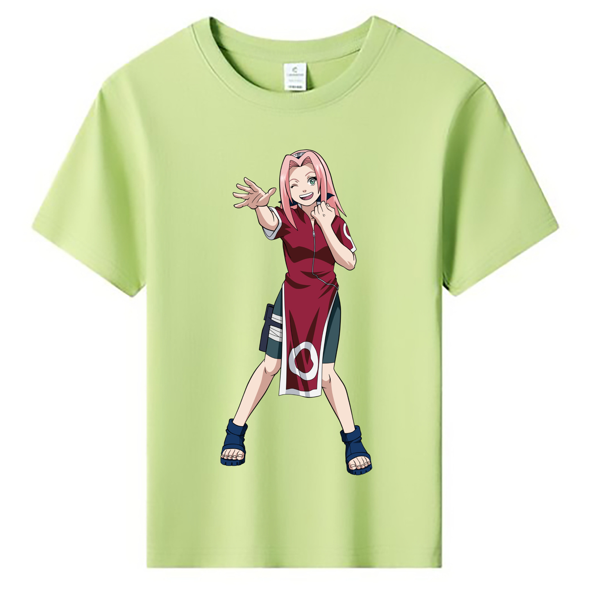 （画像用） NARUTO -ナルト- 春野サクラ Haruno Sakura 綿100％キッズTシャツ（フロントプリント）